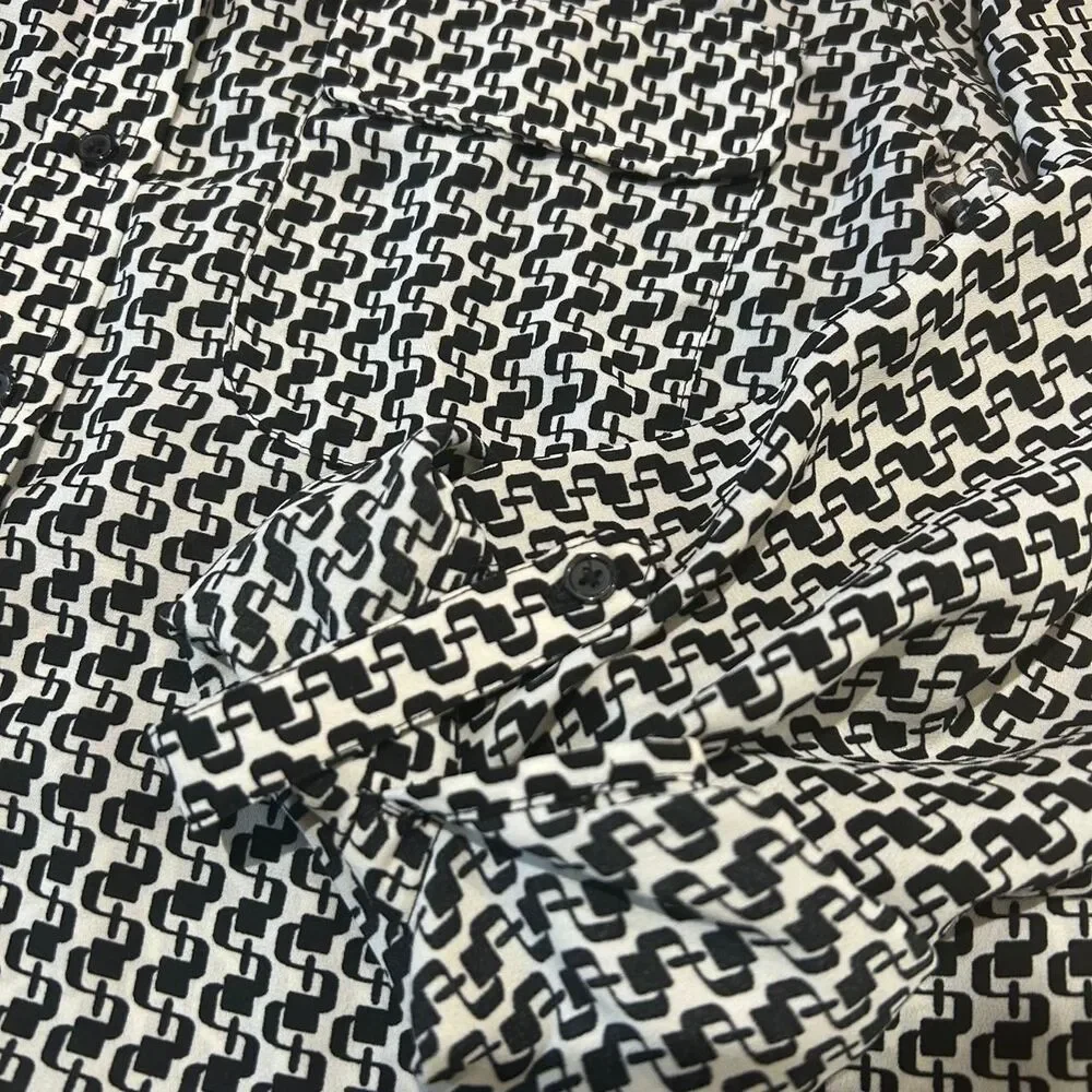 Houndstooth Women's Blouse - Picture 3 of 3